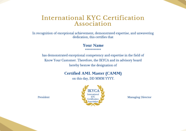 I-CAMM or IKYCA Direct Certification